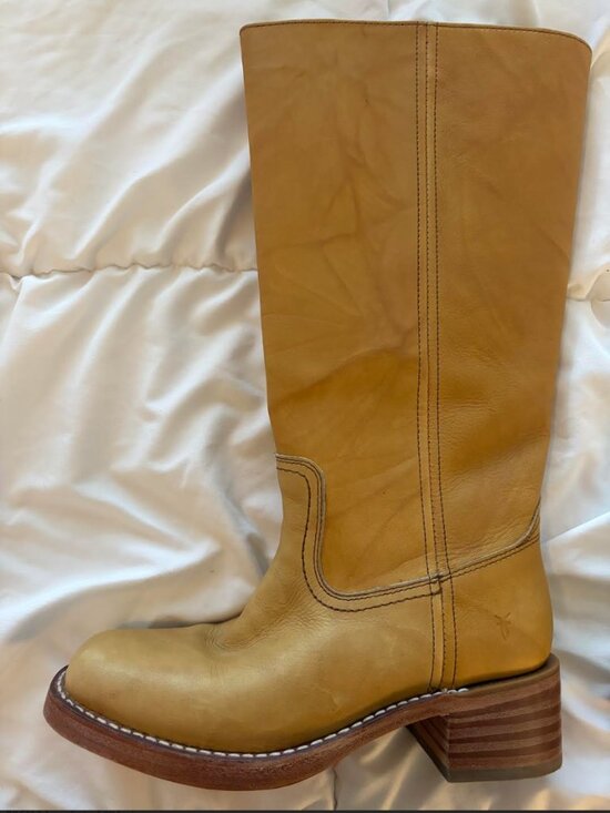 Frye Shoes - Frye Campus 14L Boots – Banana – Size 7 Wide Calf
